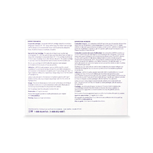 Lantus Cartridges 4 Lantus Cartridges (4)